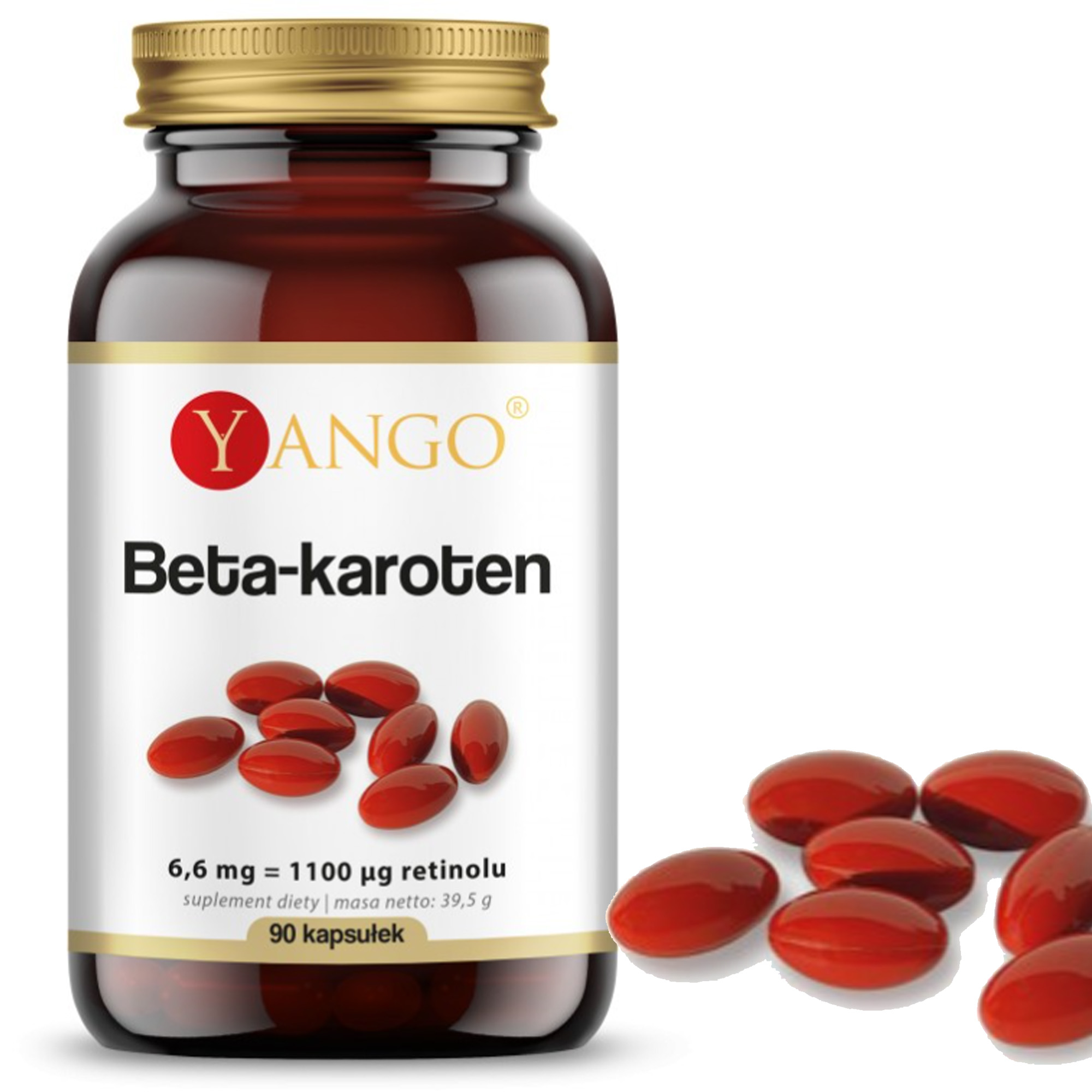 Yango BETA KAROTEN BETA-KAROTEN 90kaps wsparcie: ODPORNOŚĆ SKÓRA WZROK