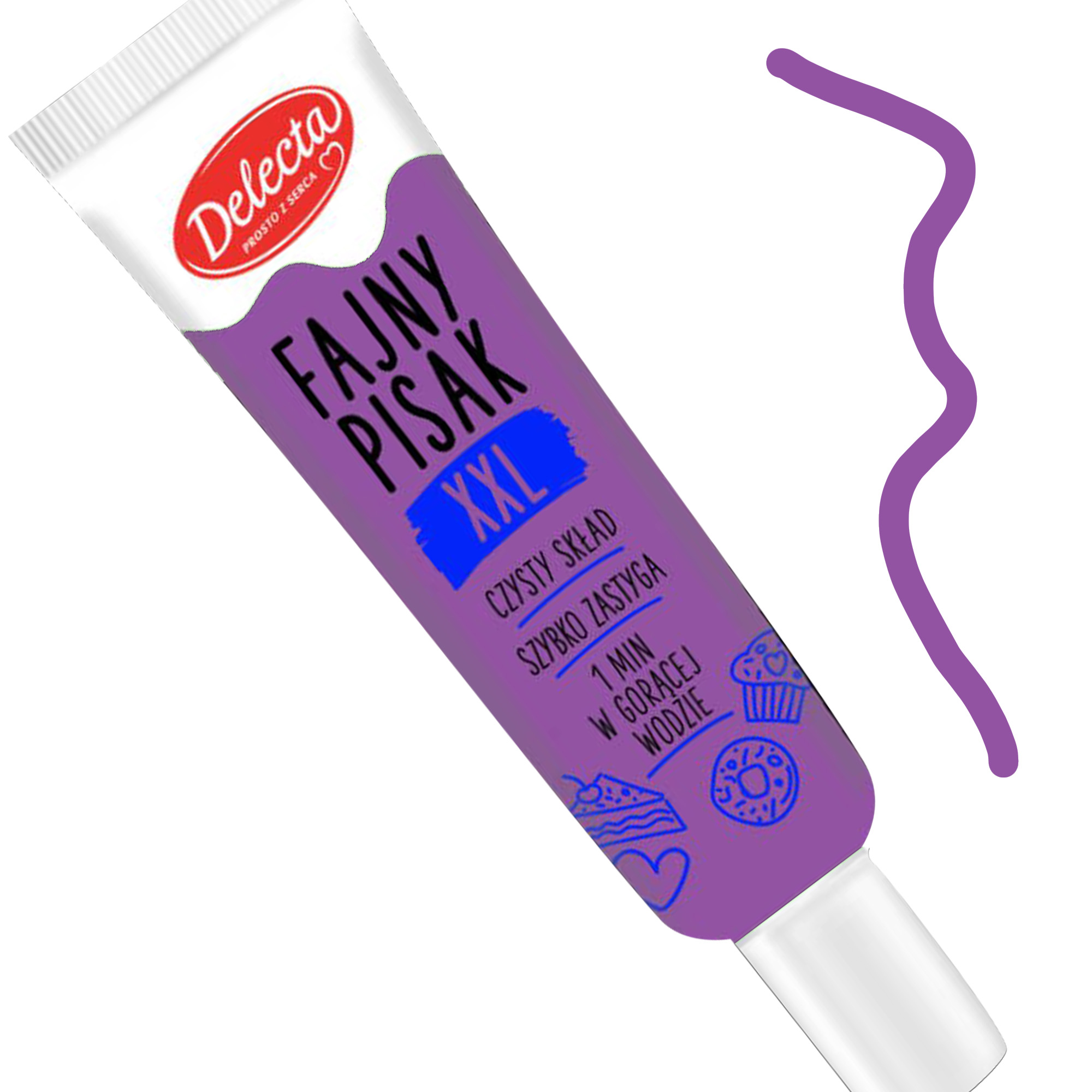 Delecta FAJNY PISAK XXL FIOLETOWY 30g do dekoracji