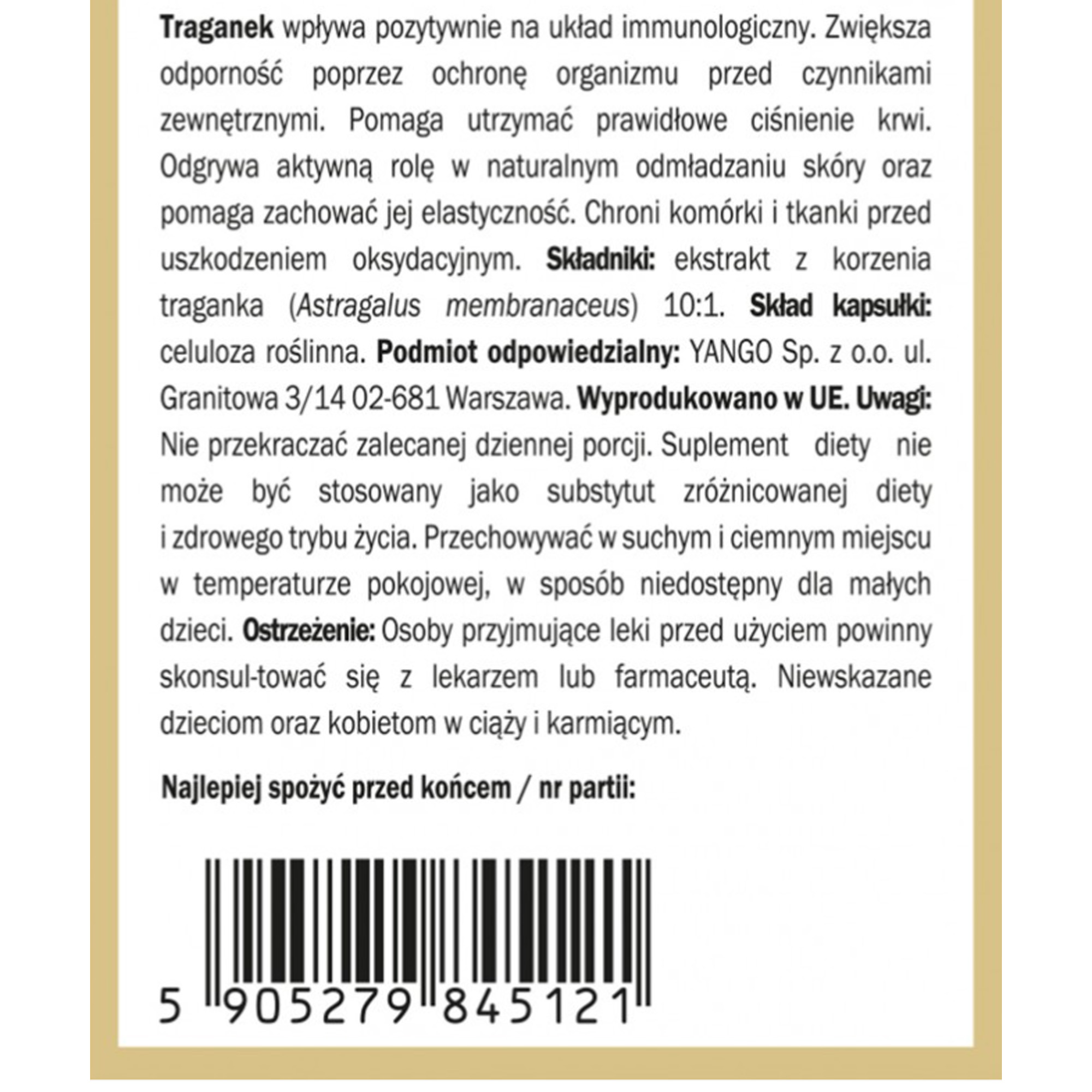 Yango TRAGANEK 100 kapsułek
