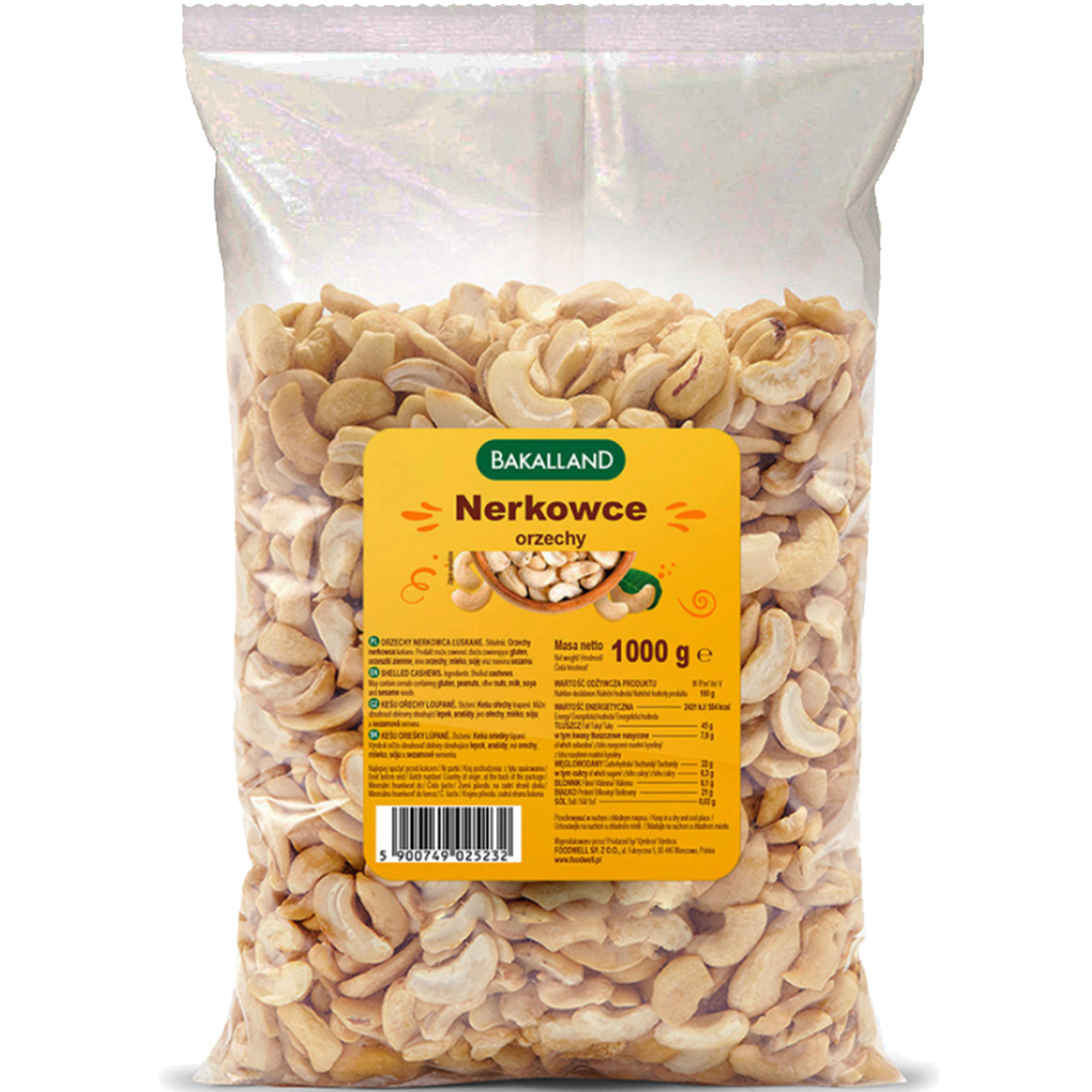 BAKALLAND - NERKOWCE orzechy nerkowca 1kg