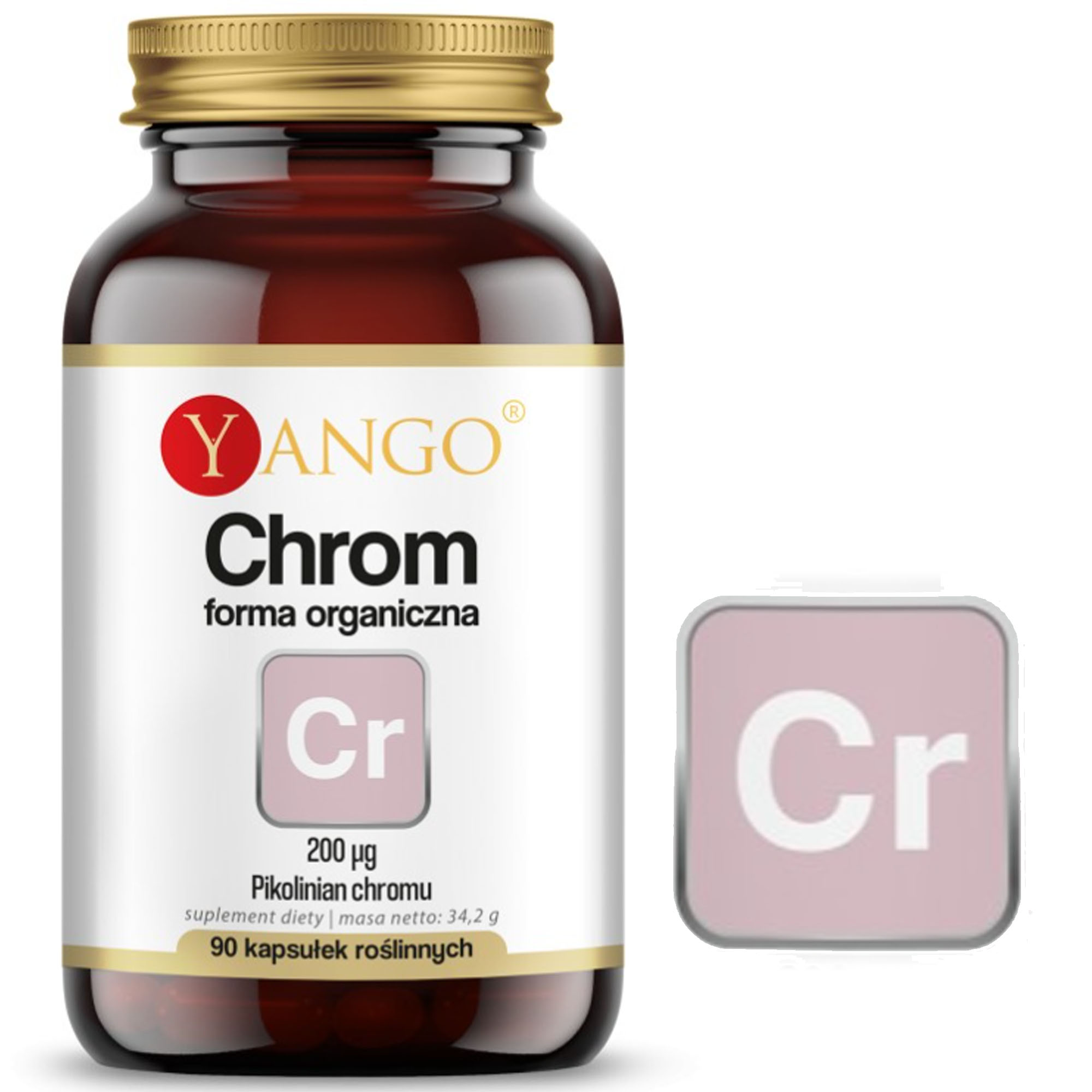 Yango CHROM FORMA ORGANICZNA wsparcie: PRAWDIŁOWY CUKIER ODCHUDZANIE 90kaps