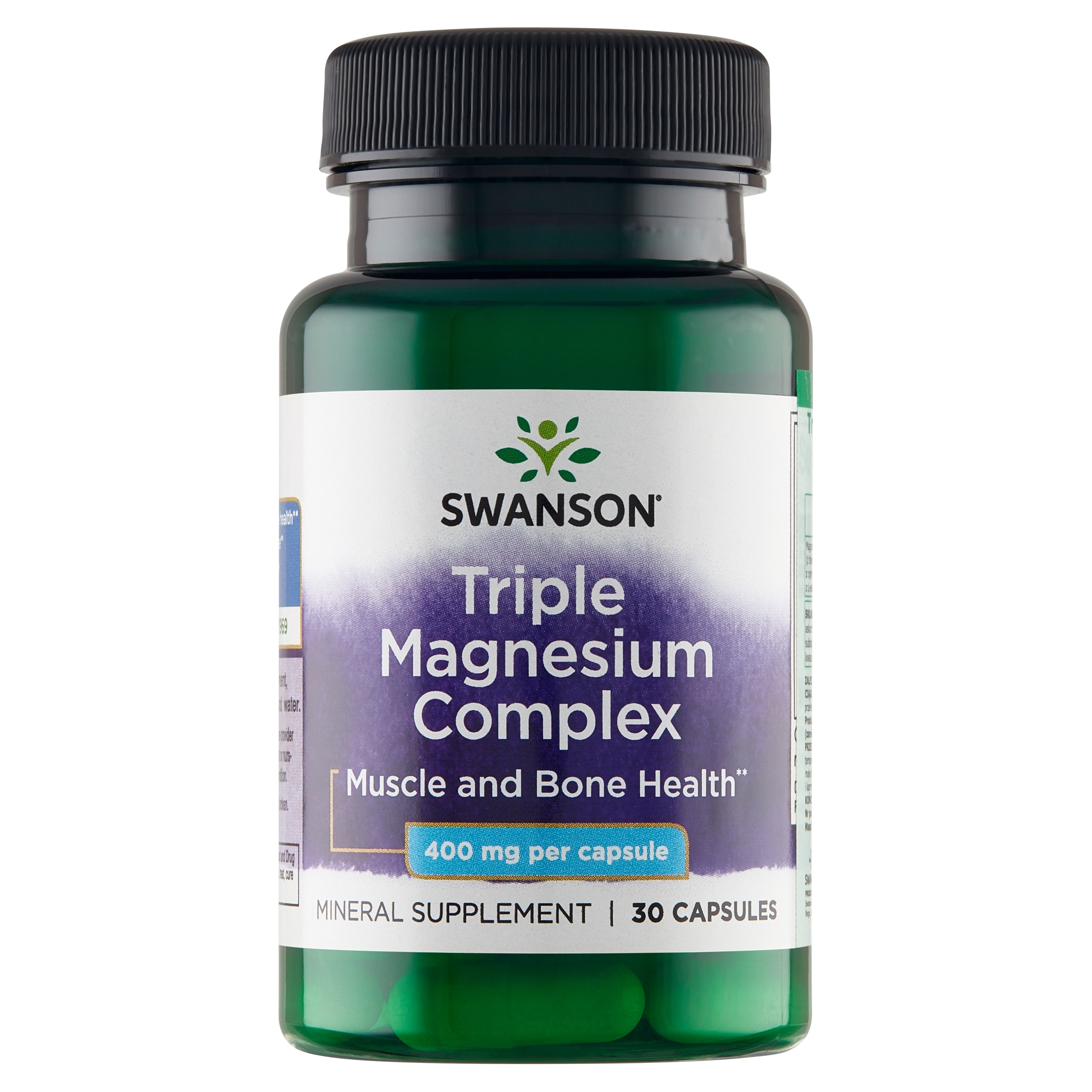 Swanson TRIPLE MAGNESIUM COMPLEX 400mg MAGNEZ KOMPLEKS MAGNEZU 30kaps 1m-ce