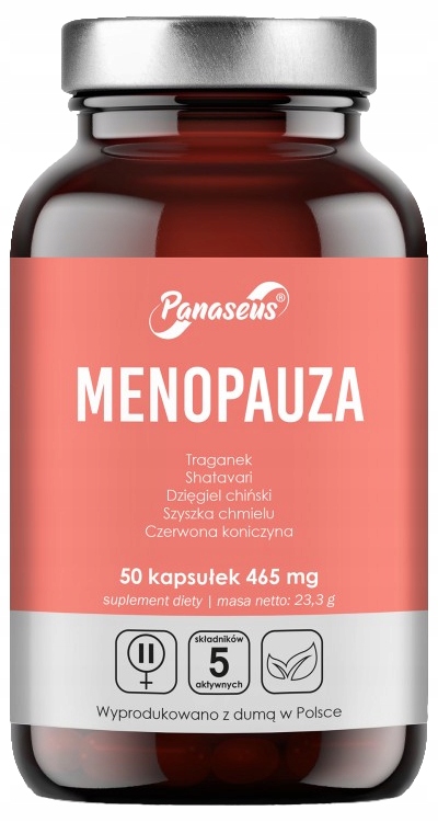 Yango Panaseus MENOPAUZA 50kps Shatavari Czerwona koniczyna Traganek Chmiel