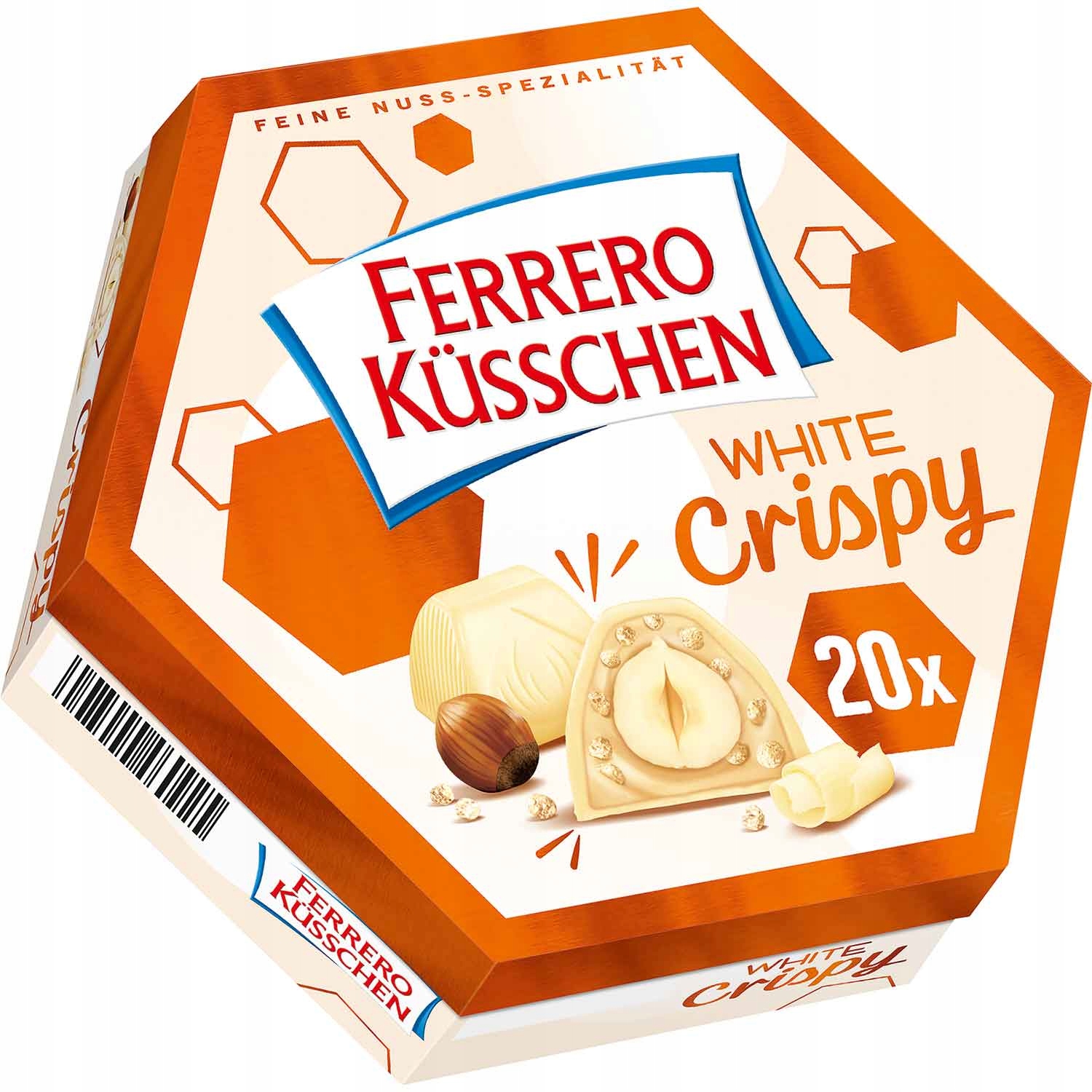 FERRERO KUSSCHEN WHITE CRISPY BOMBONIERKA 172g 20szt