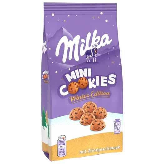 MILKA MINI COOKIES WINTER EDITION CYNAMON CZEKOLADA 250g