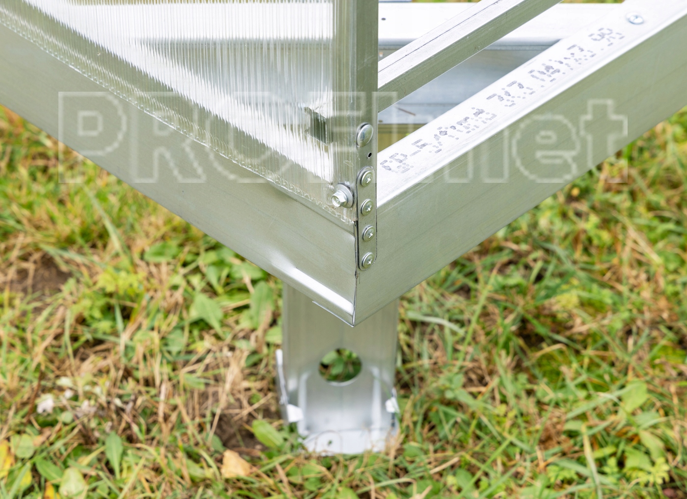 Fundament ocynkowany do szklarnie 2,85x10m stalowy