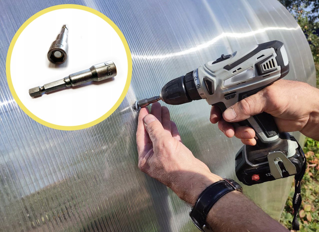 SZKLARNIA z POLIWĘGLANU 3,5x4m OCYNK TUNEL 40x20mm