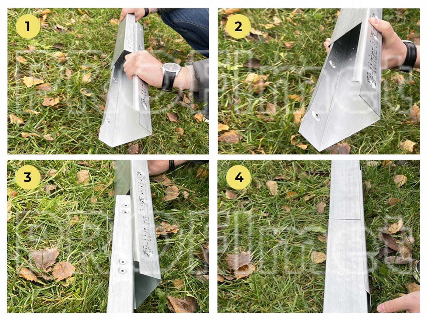 Fundament ocynkowany do szklarnie 2,85x10m stalowy