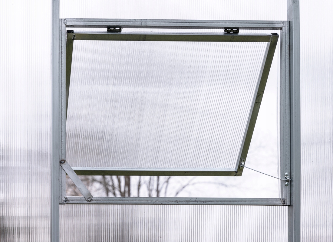 OKNO BOCZNE DO SZKLARNI PROSTE ŚCIANY do 67cm