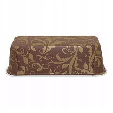 FORMY PAPIEROWE DO PIECZENIA prostokątne Plumpy Złoty Wzór 200x70x65 2szt