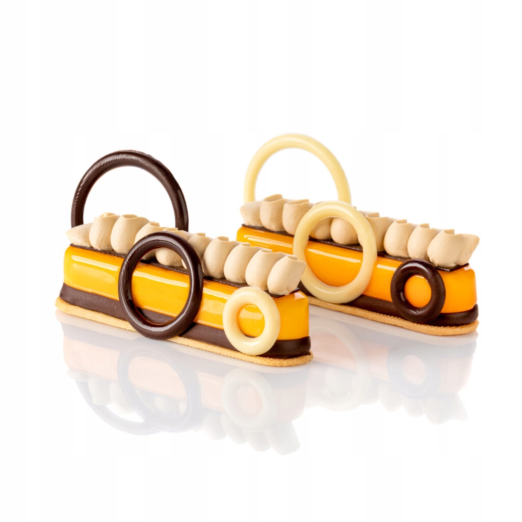 DEKORACJA CZEKOLADOWA - białe kółka 6szt