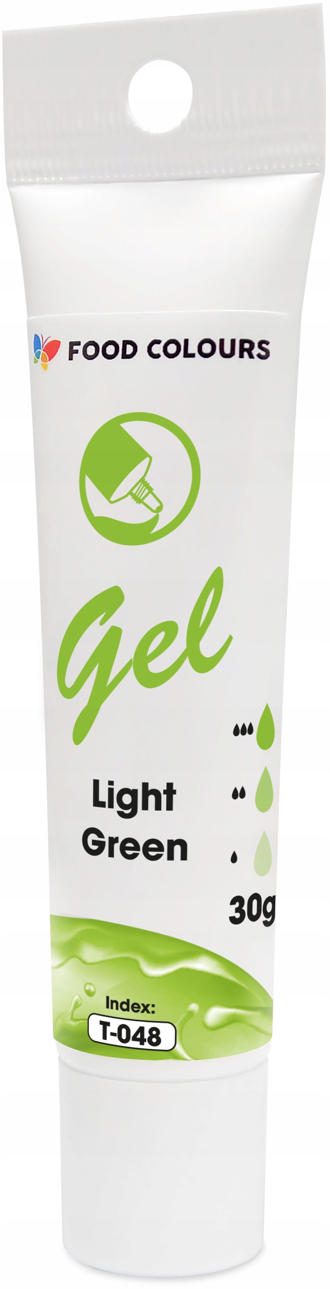 BARWNIK SPOŻYWCZY W ŻELU T-048 Light Green Zielony Jasny 30g