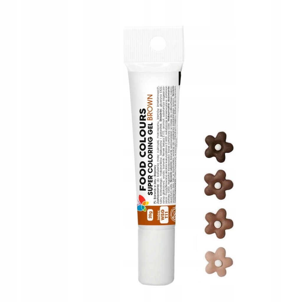 BARWNIK SPOŻYWCZY W ŻELU Jadalny - tubka 20g - Brązowy