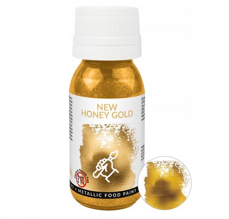BARWNIK FARBKA SPOŻYWCZA METALICZNA 18ml - ZŁOTA - Honey Gold