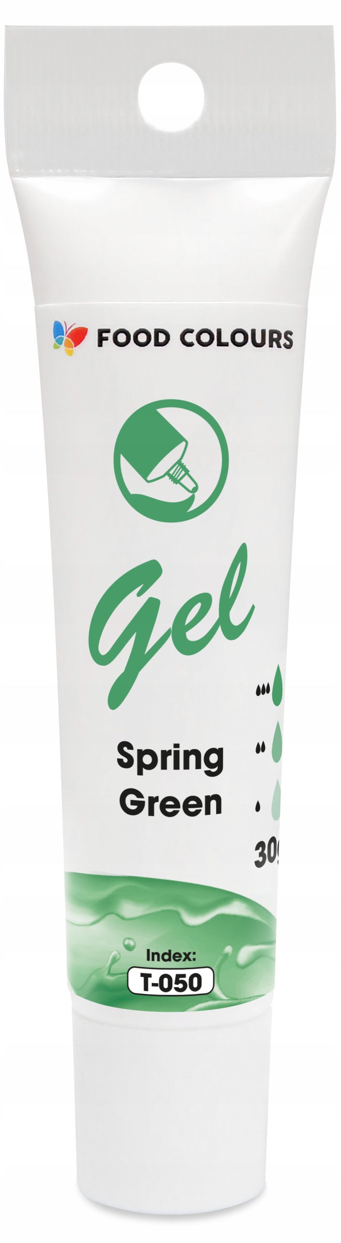 BARWNIK SPOŻYWCZY W ŻELU T-050 Spring Green Zielony Wiosenny 30g