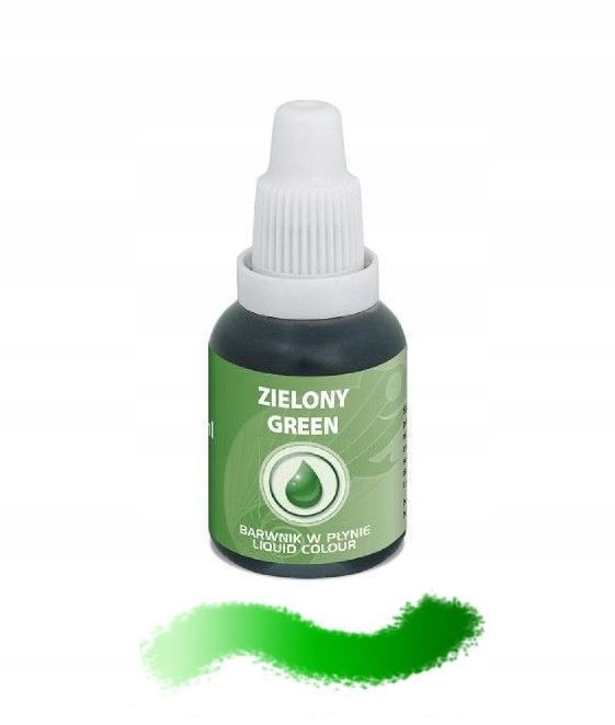 BARWNIK SPOŻYWCZY W PŁYNIE Jadalny Food Colours ZIELONY 20ml