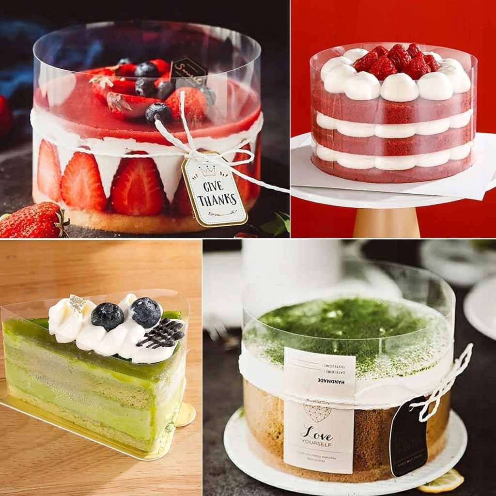 FOLIA RANTOWA PRZEŹROCZYSTA GRUBA do tortów ciast monoporcji 14cm x 10m