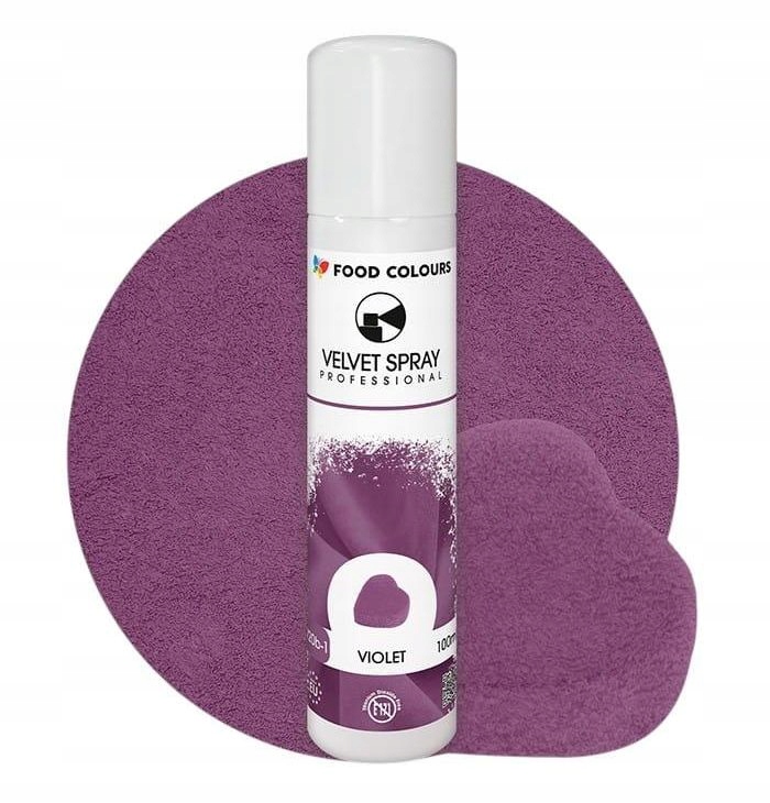 Zamsz Spożywczy W Sprayu Food Colours VELVET SPRAY VIOLET Fioletowy 100ml