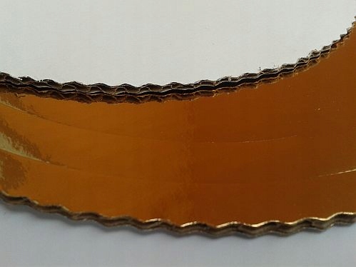 PODKŁAD POD TORT CIASTO - Tektura Falista - 28 cm Złoty T 1szt