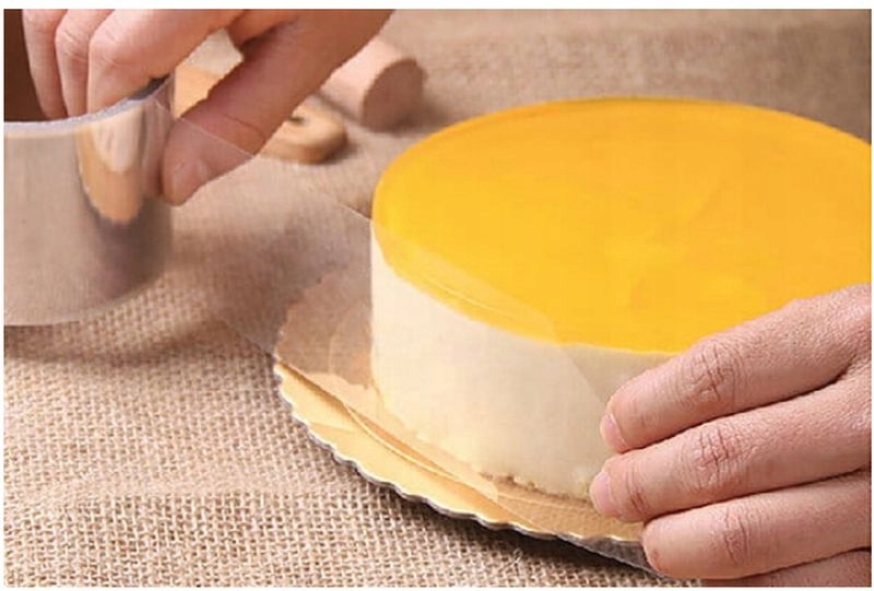 FOLIA RANTOWA PRZEŹROCZYSTA GRUBA do tortów ciast monoporcji 14cm x 10m