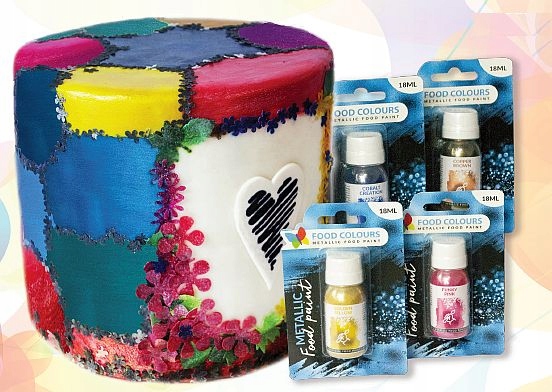 BARWNIK FARBKA SPOŻYWCZA METALICZNA 18ml - ZŁOTA - Honey Gold