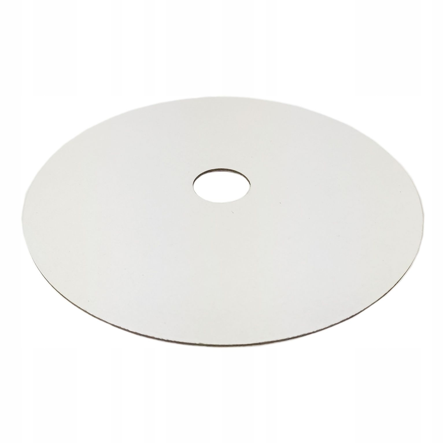 PODKŁAD POD TORT PIĘTROWY LAMINOWANY Biały z otworem 20 cm - 1szt.