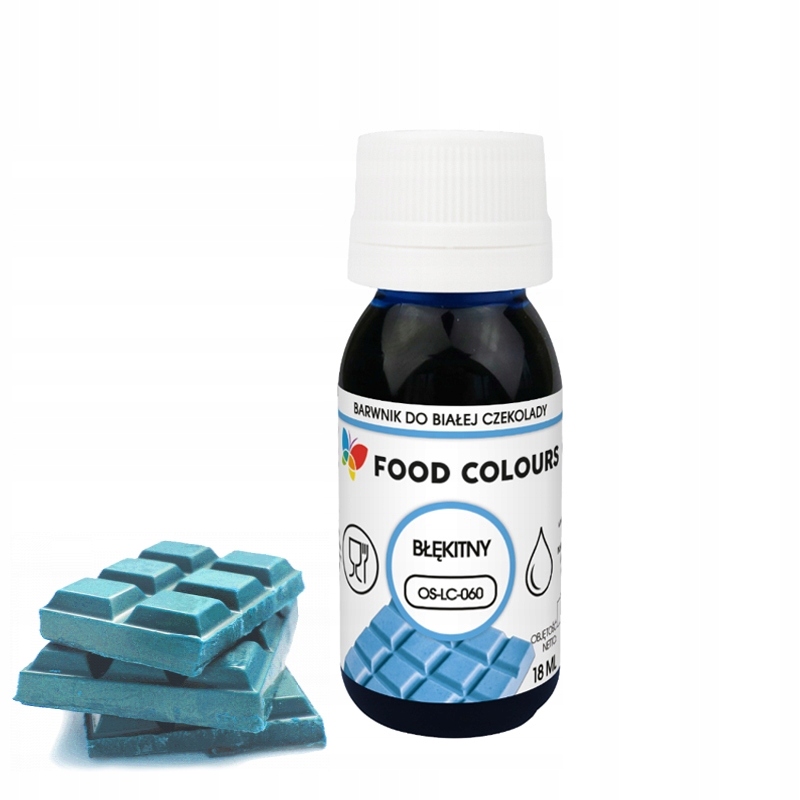 Barwnik Spożywczy Olejowy DO CZEKOLADY i mas tłustych 18ml BŁĘKITNY