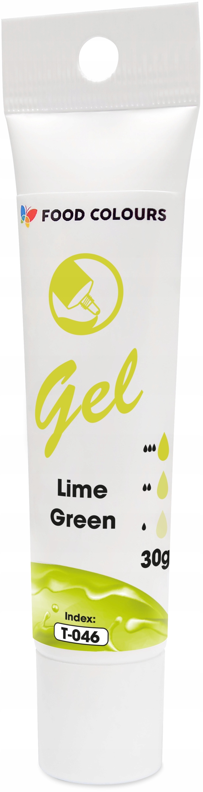 BARWNIK SPOŻYWCZY W ŻELU T-046 Lime Green Zielony Limonkowy 30g