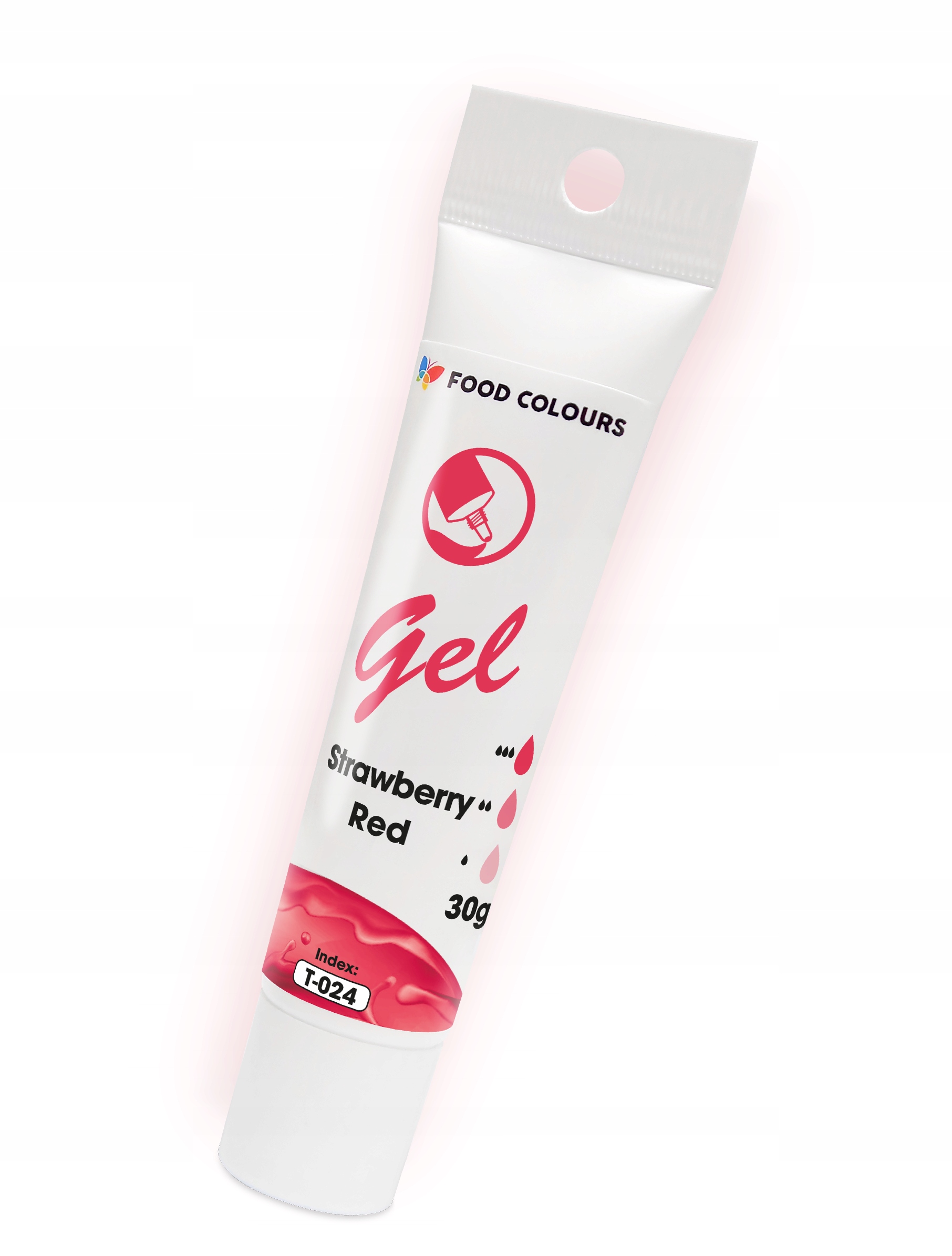 BARWNIK SPOŻYWCZY W ŻELU T-024 Strawberry Red Truskawkowy Czerwony 30g