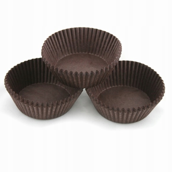 FOREMKI PAPILOTKI 40x25 mm brązowe 100 szt