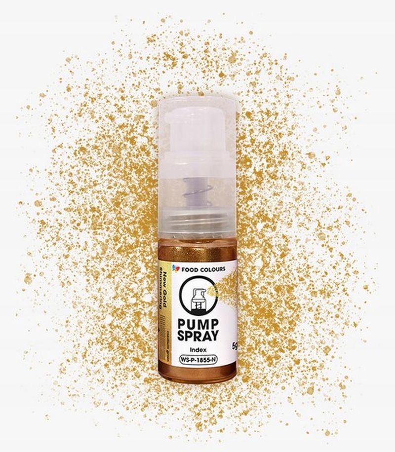 BARWNIK SPOŻYWCZY PYŁEK PERŁOWY Z POMPKĄ Shimmering Gold Złoto 5g