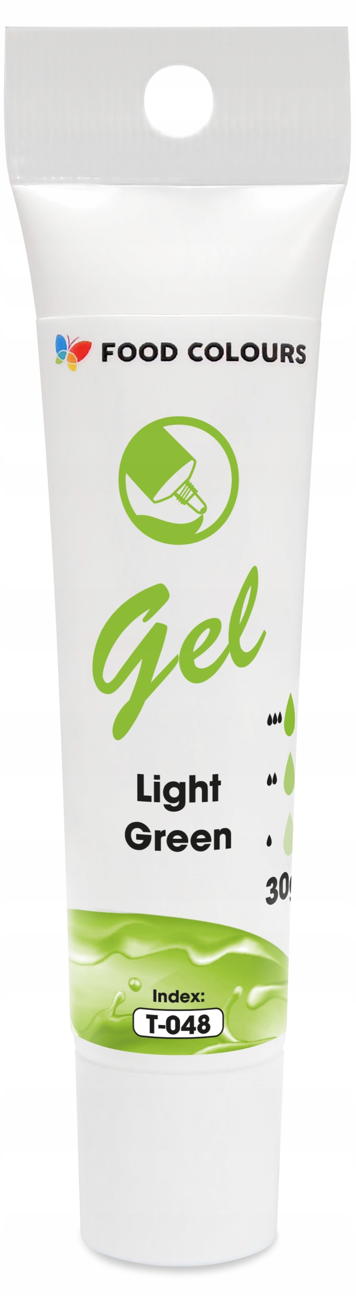 BARWNIK SPOŻYWCZY W ŻELU T-048 Light Green Zielony Jasny 30g