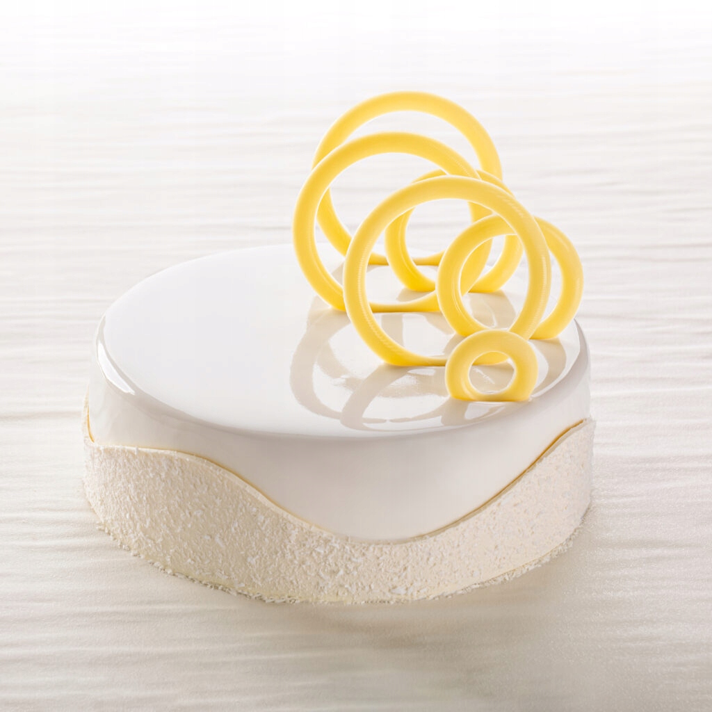 DEKORACJA CZEKOLADOWA - białe kółka 6szt