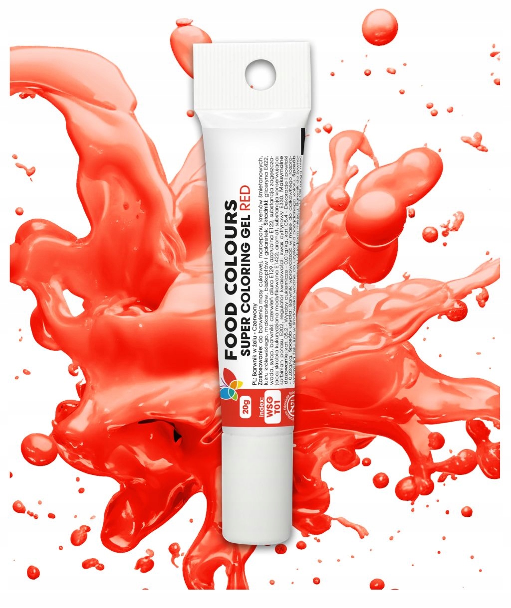 BARWNIK SPOŻYWCZY W ŻELU - tubka 20g - Czerwony