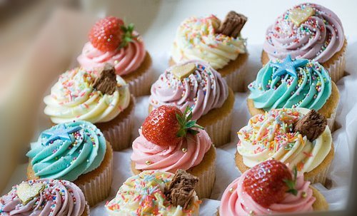 MACZEK CUKROWY biało-błękitno-niebieski - 50g