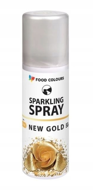 Barwnik Spożywczy W Aerozolu Sprayu do dekoracji - New Gold ZŁOTY - 50 ml