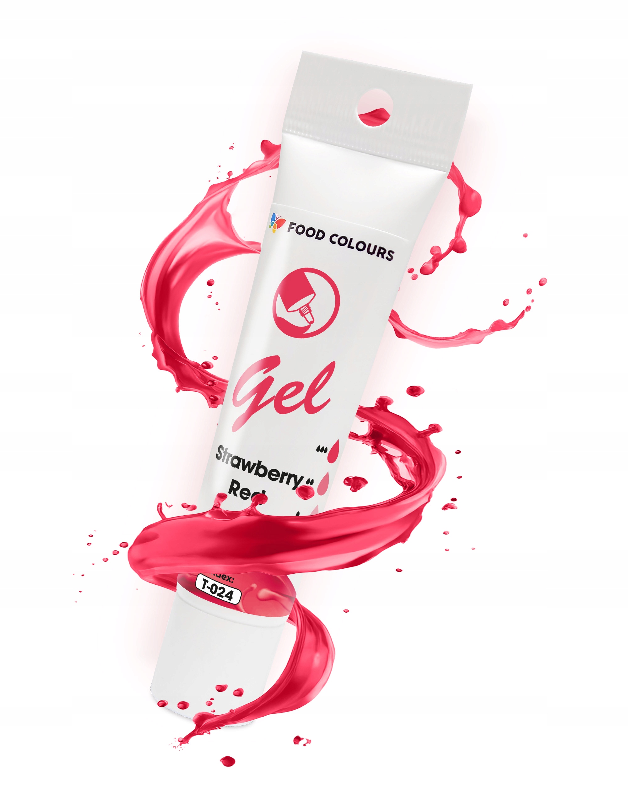 BARWNIK SPOŻYWCZY W ŻELU T-024 Strawberry Red Truskawkowy Czerwony 30g