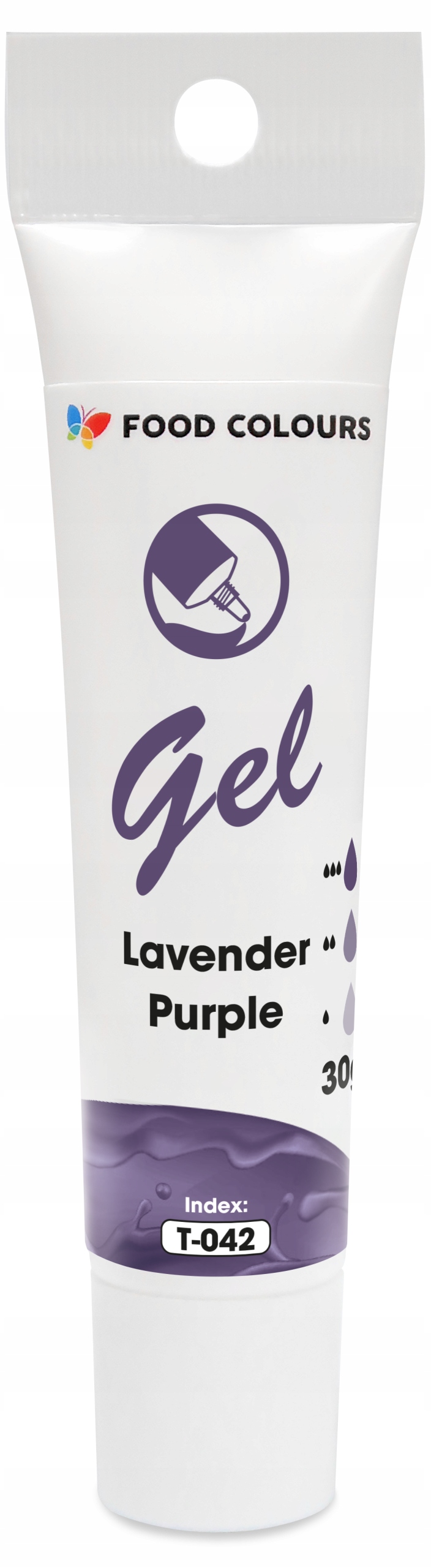 BARWNIK SPOŻYWCZY W ŻELU T-042 Lavender Purple Fioletowy Lawendowy 30g