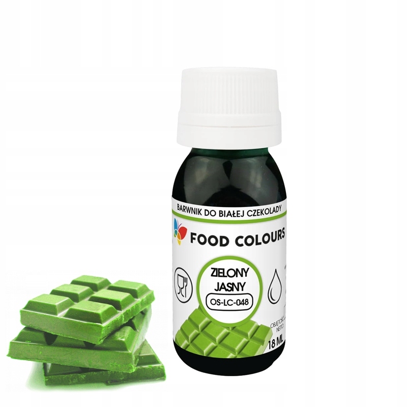 Barwnik Spożywczy Olejowy DO CZEKOLADY i mas tłustych 18ml ZIELONY JASNY
