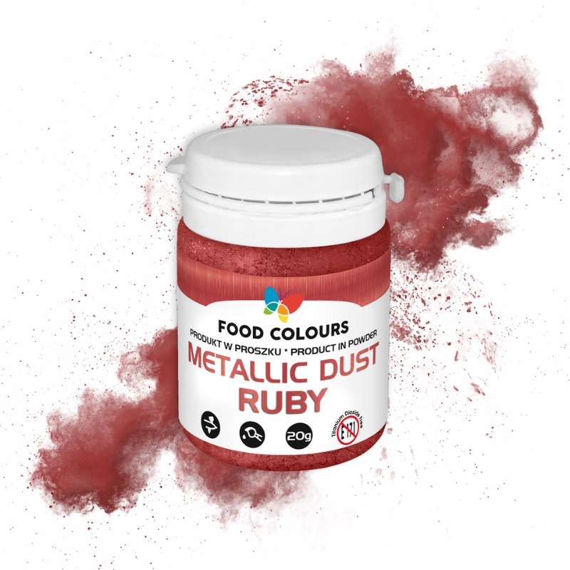 BARWNIK SPOŻYWCZY W PROSZKU Metallic - RUBIN 20g