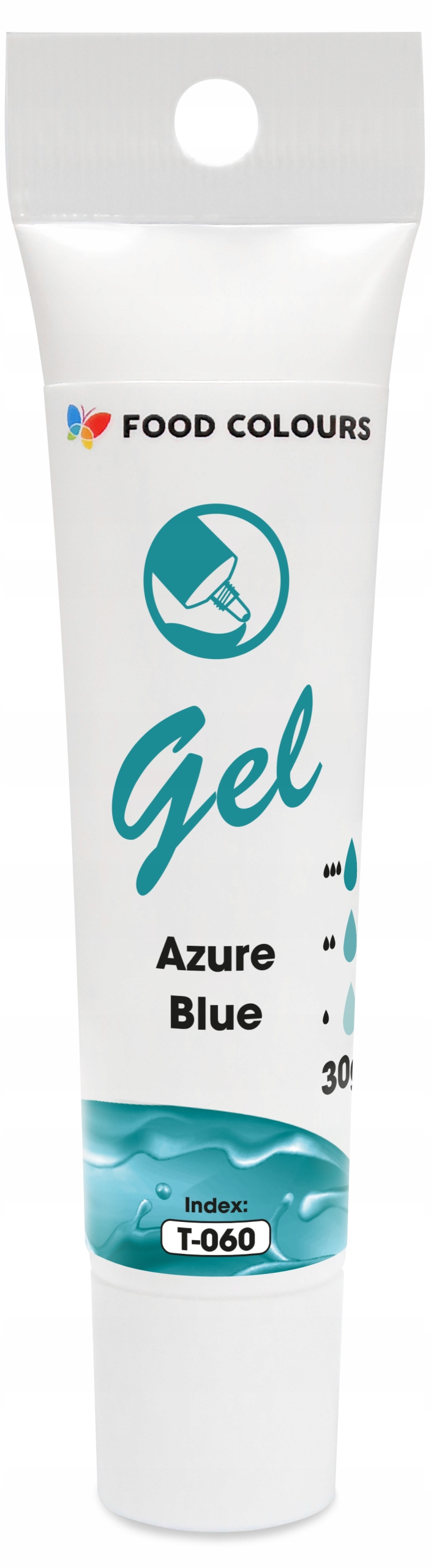 BARWNIK SPOŻYWCZY W ŻELU T-060 Azure Blue Lazurowy Błękitny 30g