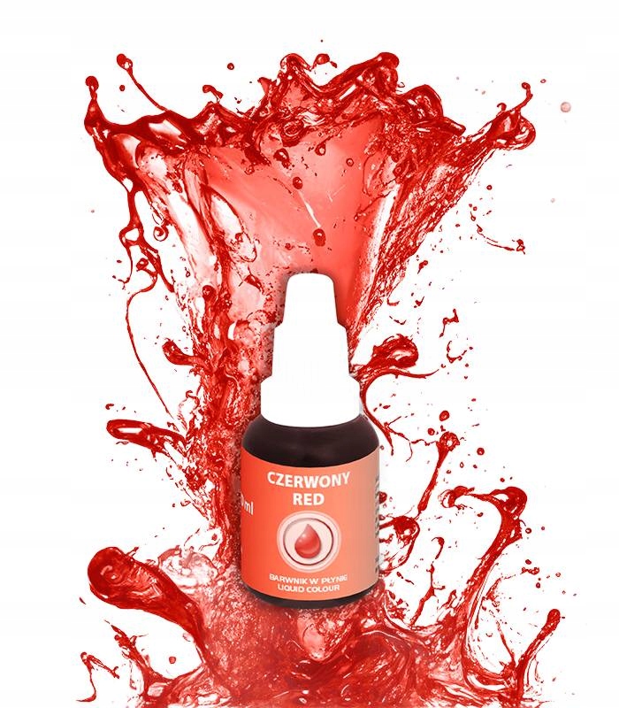 BARWNIK SPOŻYWCZY W PŁYNIE Jadalny Food Colours CZERWONY 20ml