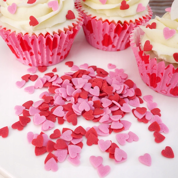 POSYPKA CUKROWA - SERCA DUŻE czerwone - 50g