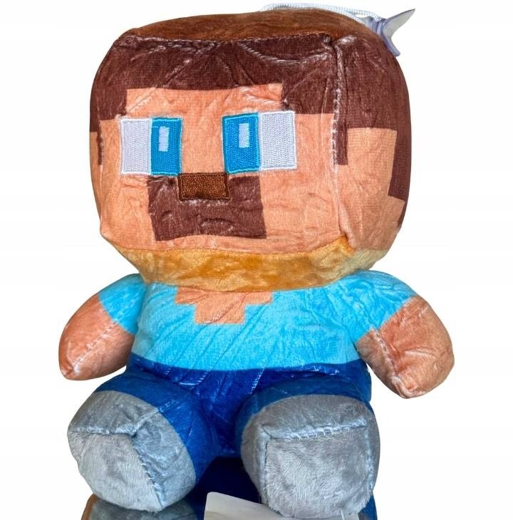 PLUSZOWA MASKOTKA MINECRAFT STEVE DIAMENTOWY 20 CM