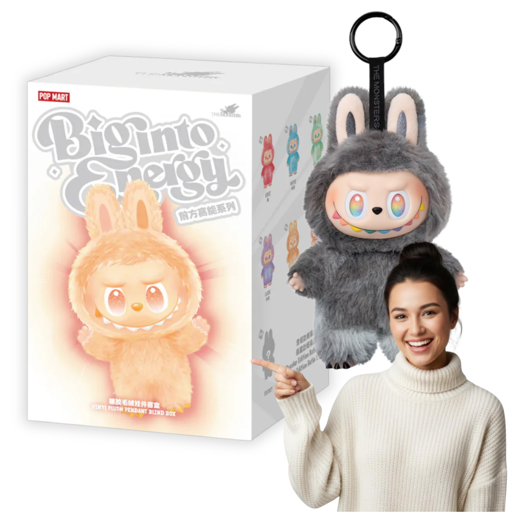 Zawieszka pluszowa POP MART The Monsters Labubu Big Into Energy 15 cm