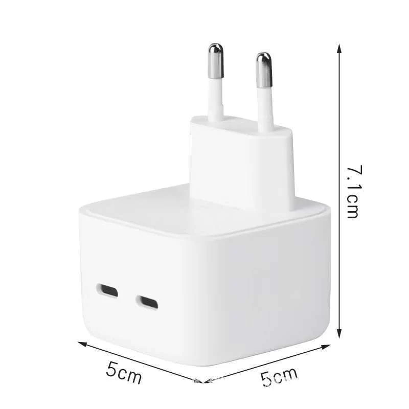 Ładowarka Sieciowa Szybka (35W) Apple do iPhone, iPad, MacBook 2 X USB-C