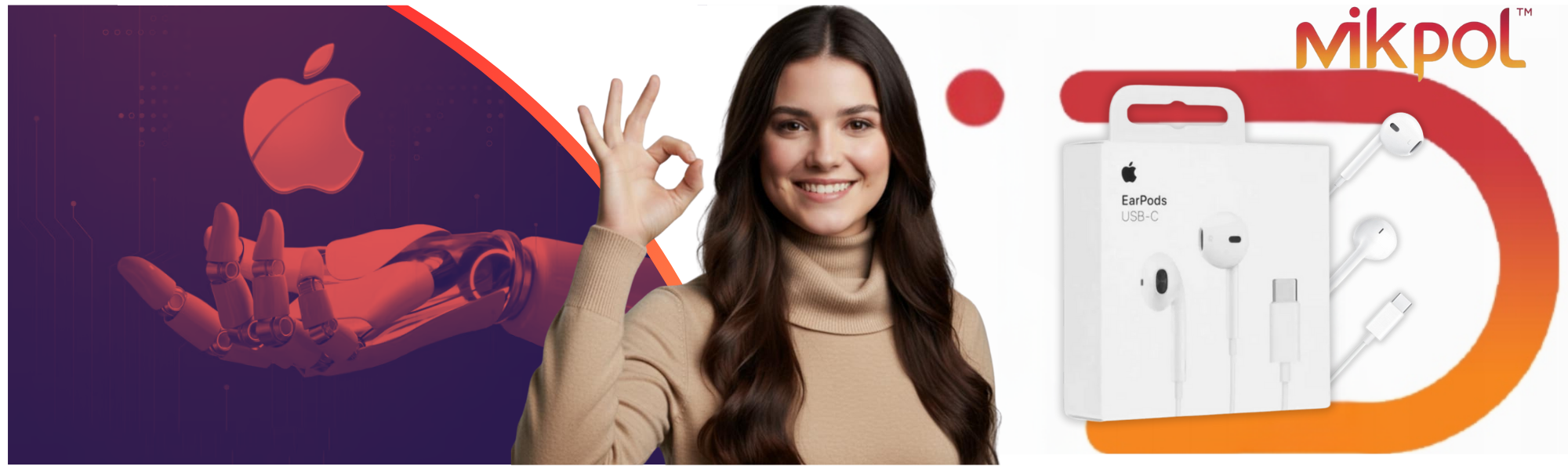 ORYGINALNE SŁUCHAWKI APPLE EARPODS złącze USB-C