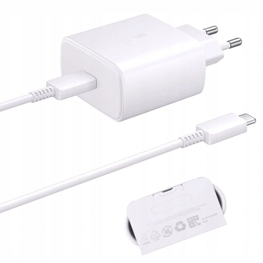 Ładowarka sieciowa Samsung 845 USB typ C 45W + kabel Oryginał BIAŁA Hit