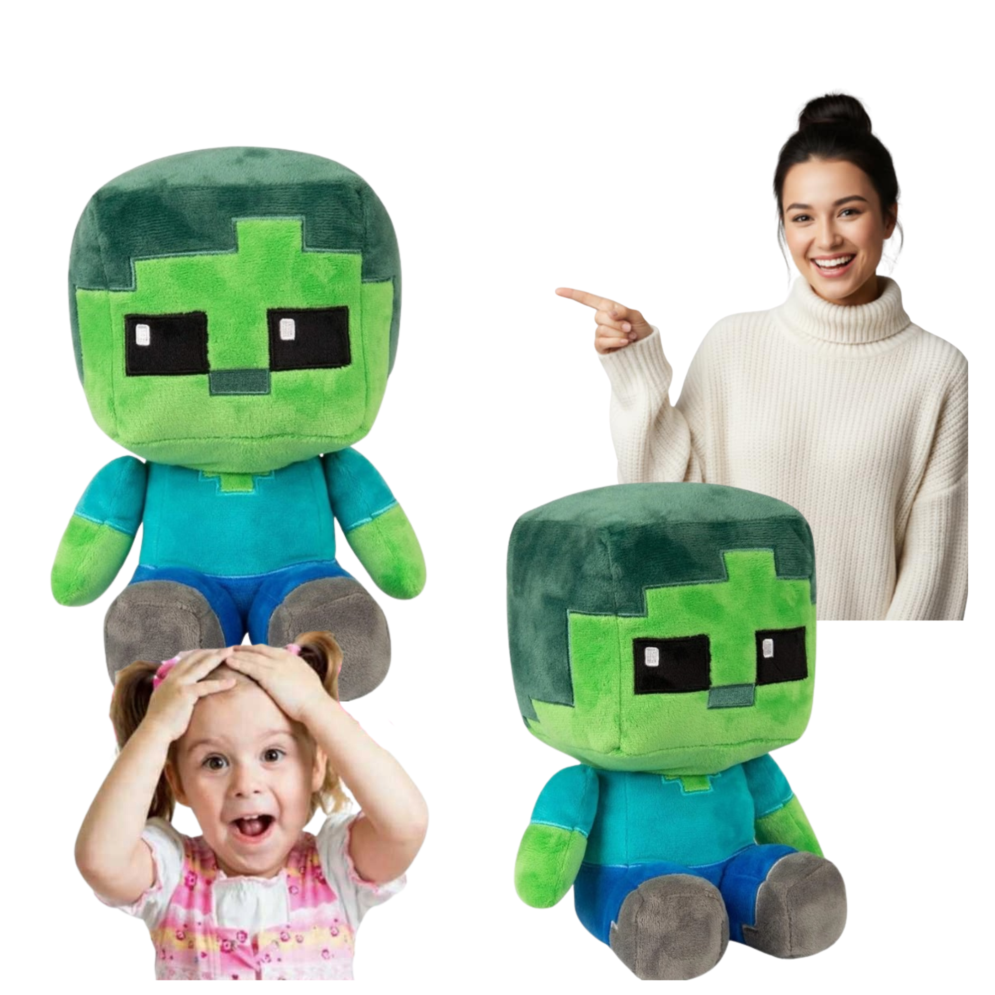 Maskotka 20 cm Zombie Steve Minecraft