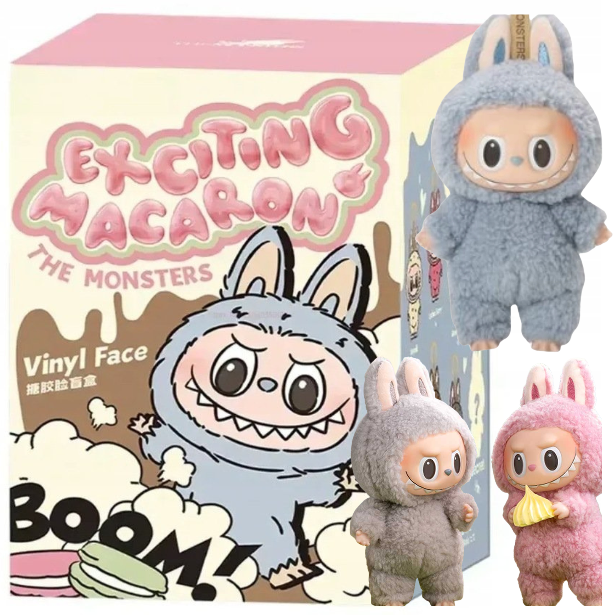 Oryginalne Pop Mart Labubu The Monsters Tasty Macarons Brelok